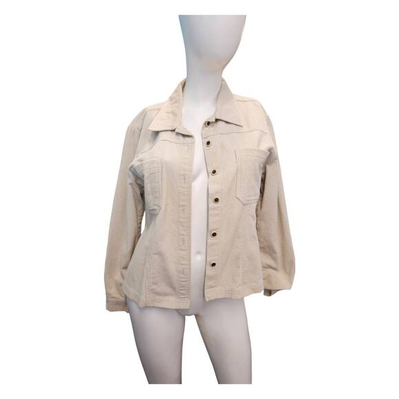 No Brand Jackets & Blazers - Cream Corduroy Jacket Womens Size Medium